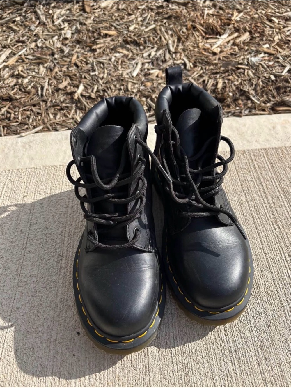 Dr. Martens Black Lace-Up Combat Boots